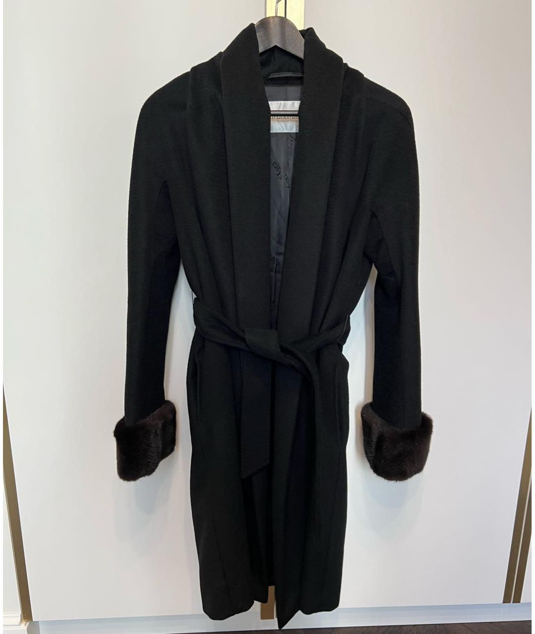 MAX MARA Черное шерстяное пальто, фото 6