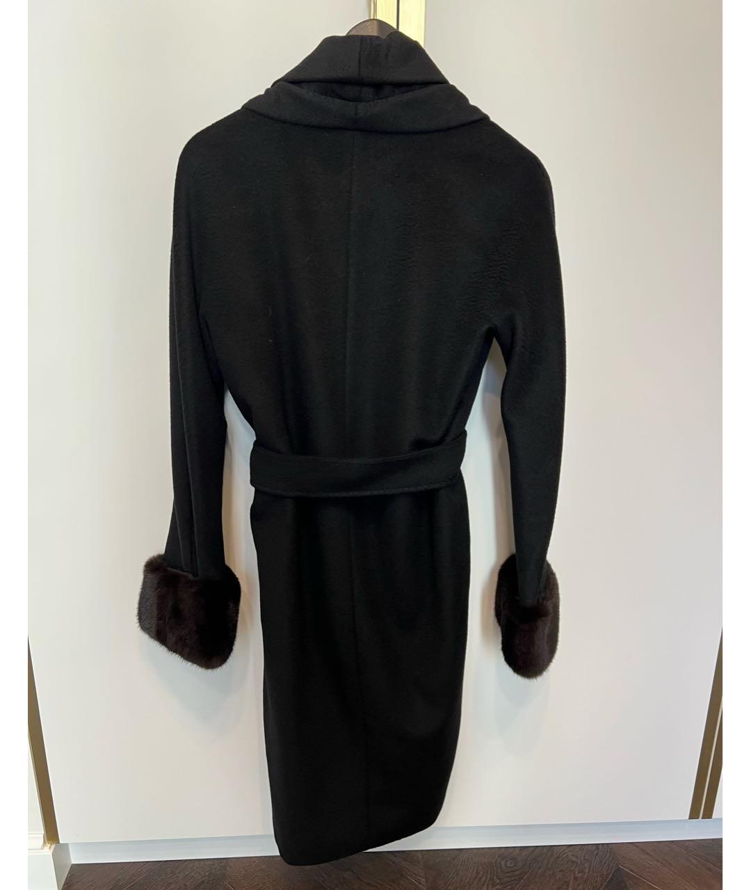 MAX MARA Черное шерстяное пальто, фото 2