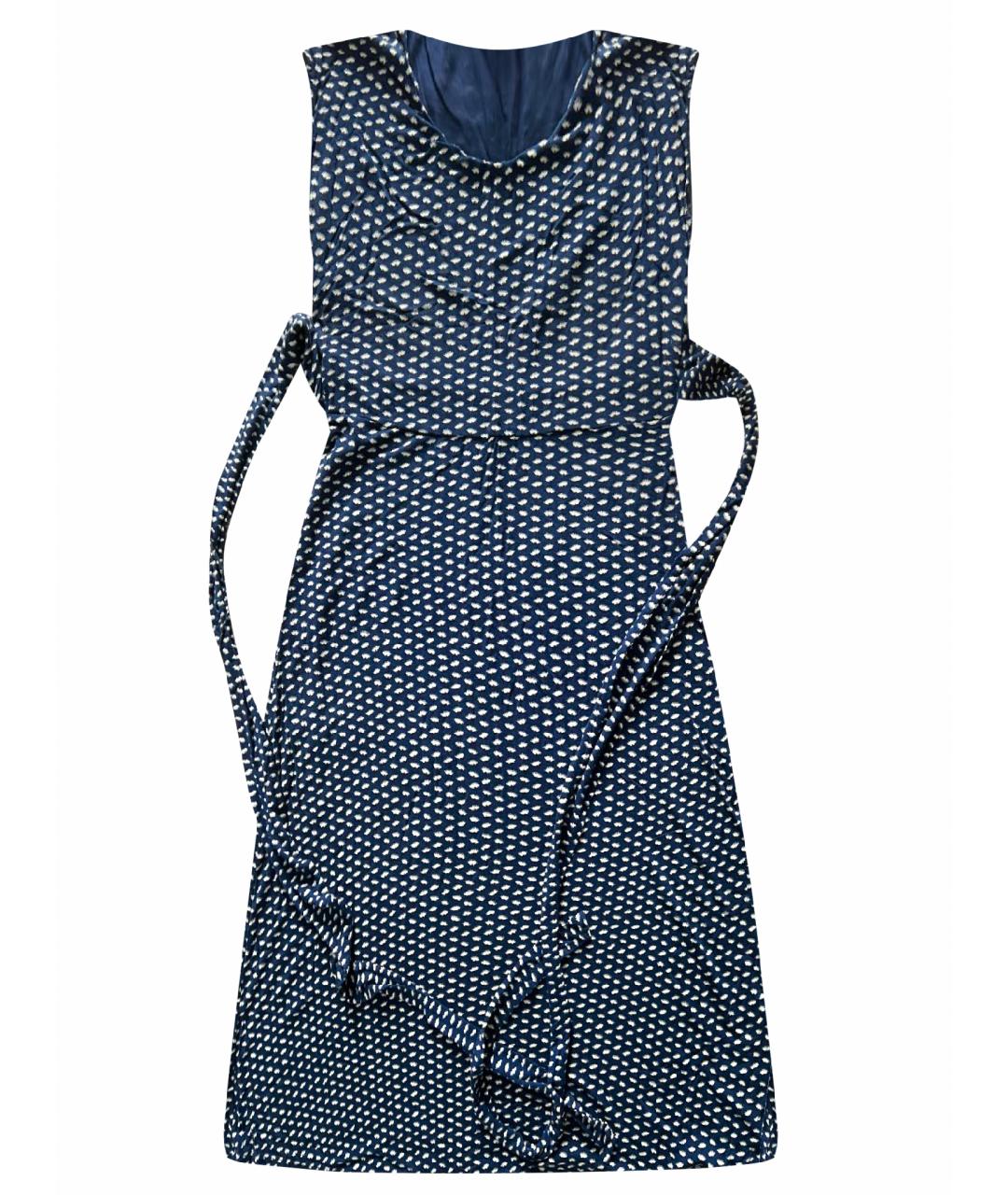 WEEKEND MAX MARA Синее вискозное повседневное платье, фото 1