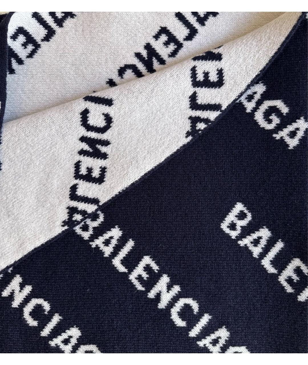 BALENCIAGA Темно-синий шарф, фото 2
