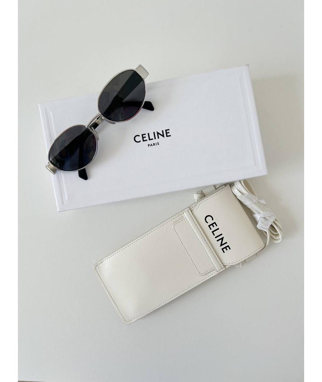 CELINE Серебряные солнцезащитные очки, фото 6