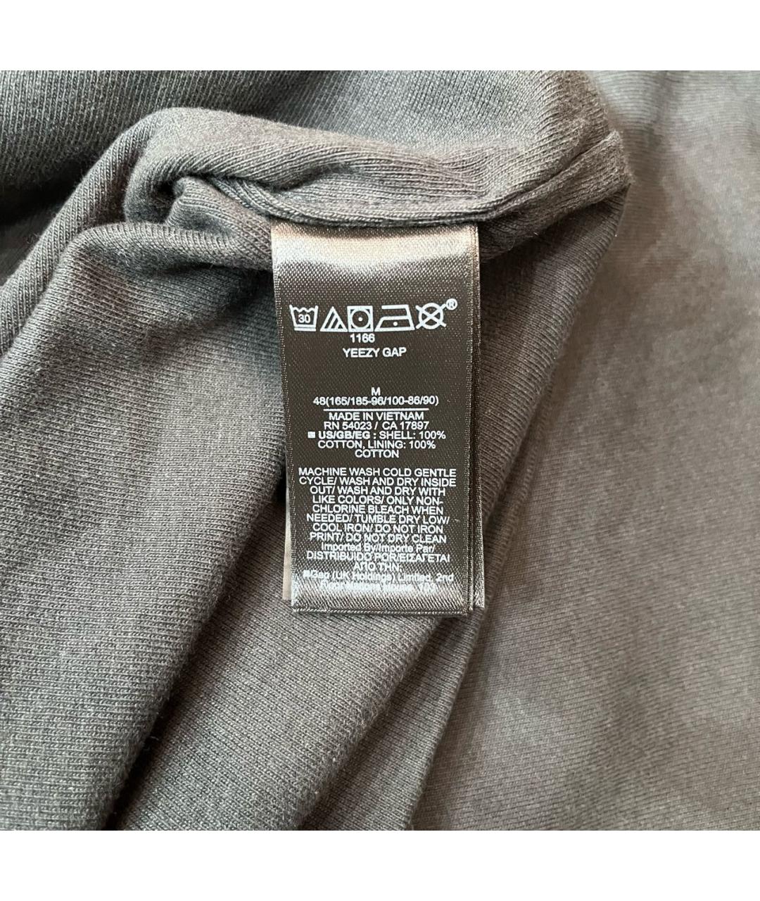 YEEZY Черная хлопковая футболка, фото 5