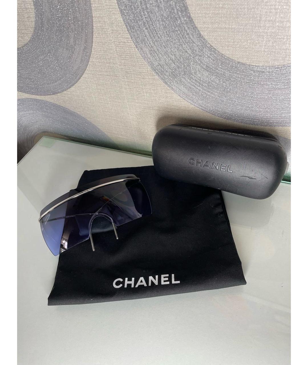 CHANEL Фиолетовые пластиковые солнцезащитные очки, фото 3