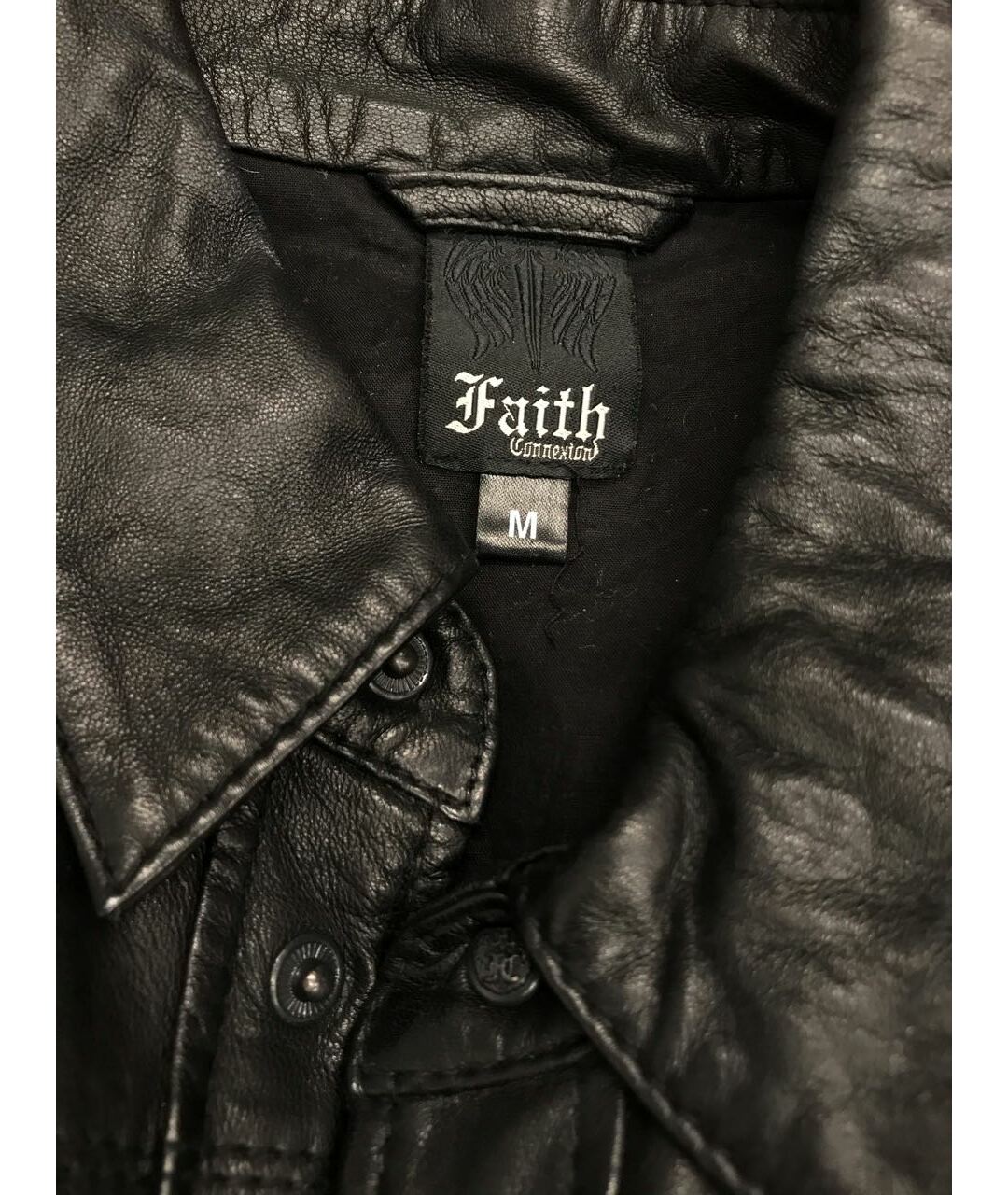 FAITH CONNEXION Черная кожаная рубашка, фото 4
