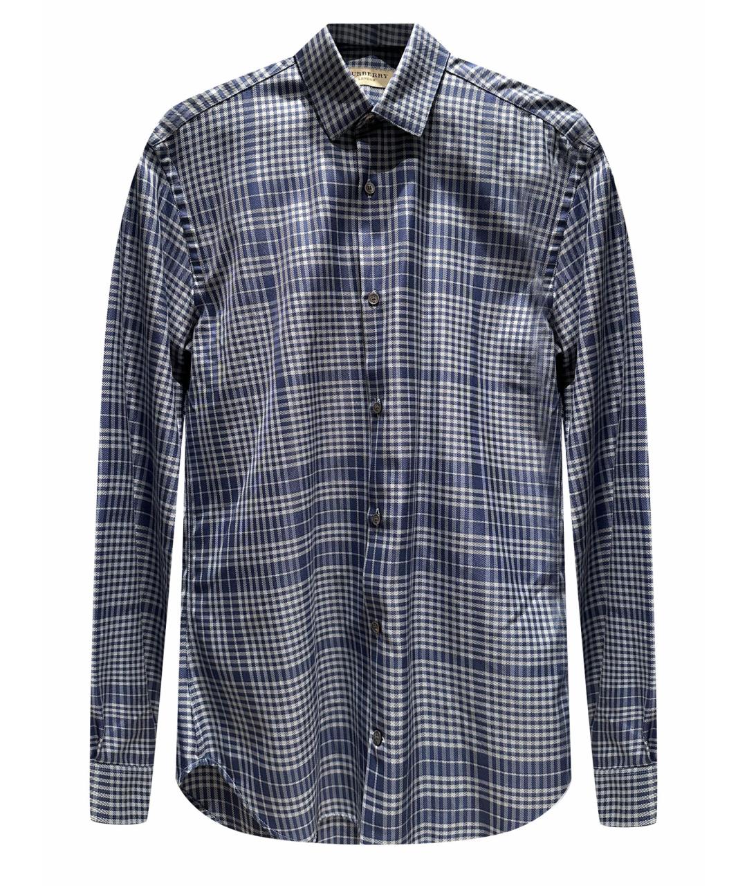 BURBERRY Синяя хлопковая кэжуал рубашка, фото 1