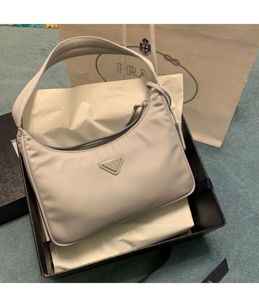 PRADA Серая сумка с короткими ручками, фото 3