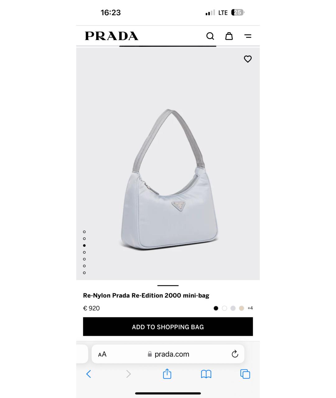 PRADA Серая сумка с короткими ручками, фото 2