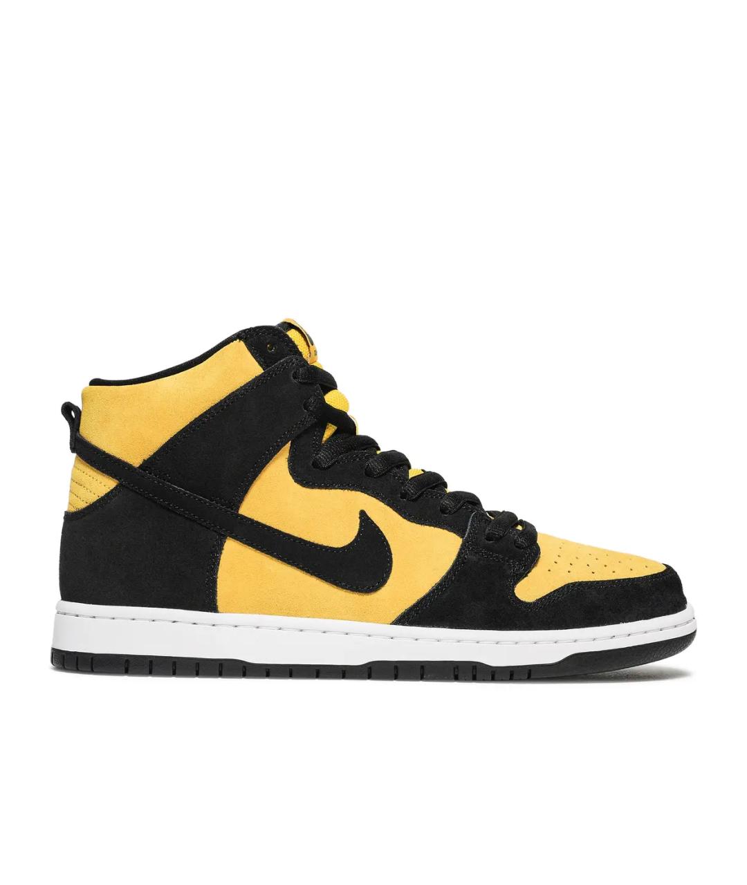 NIKE Желтые замшевые высокие кроссовки / кеды, фото 1