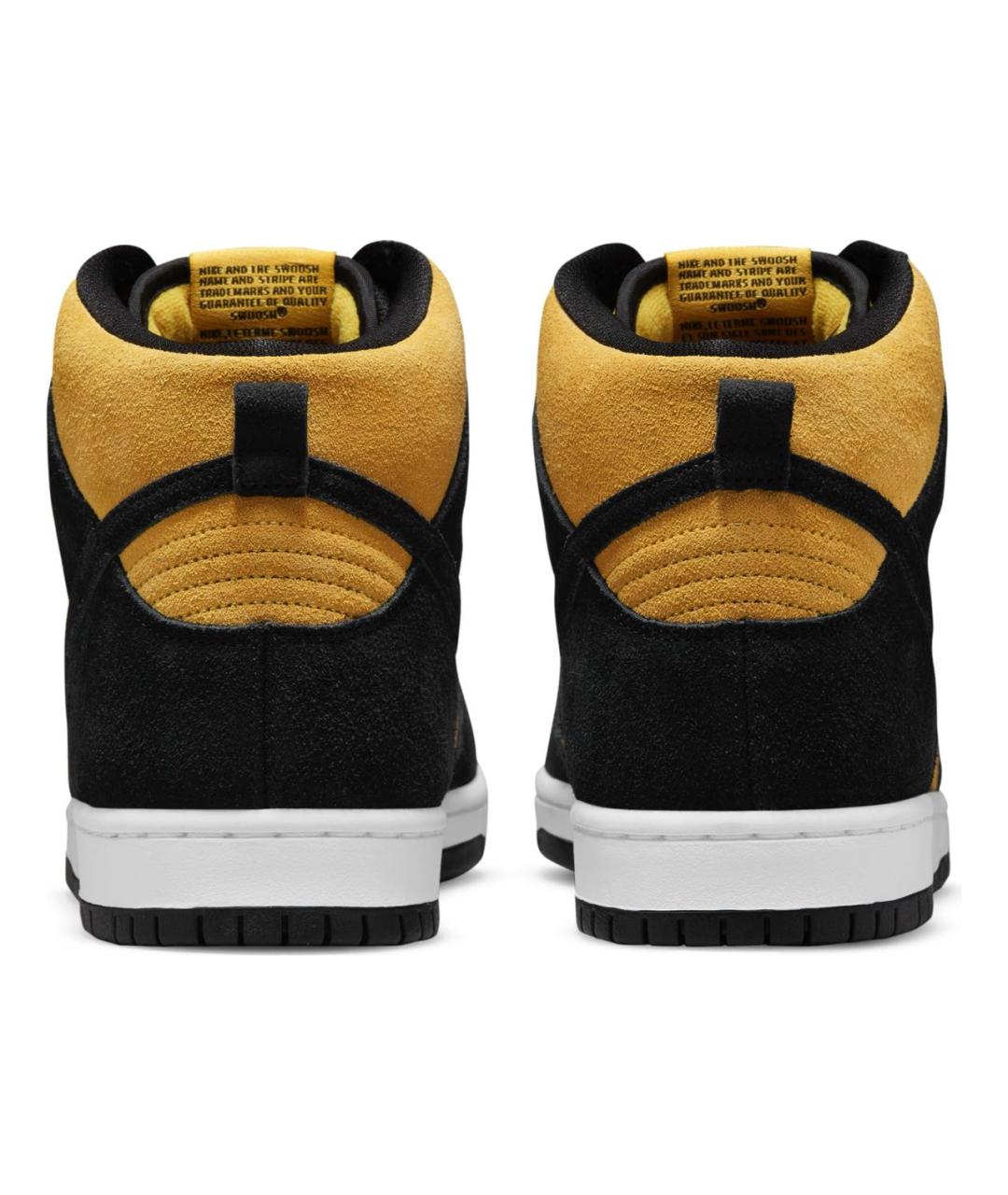 NIKE Желтые замшевые высокие кроссовки / кеды, фото 4