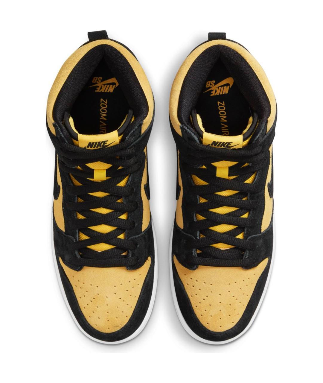 NIKE Желтые замшевые высокие кроссовки / кеды, фото 3