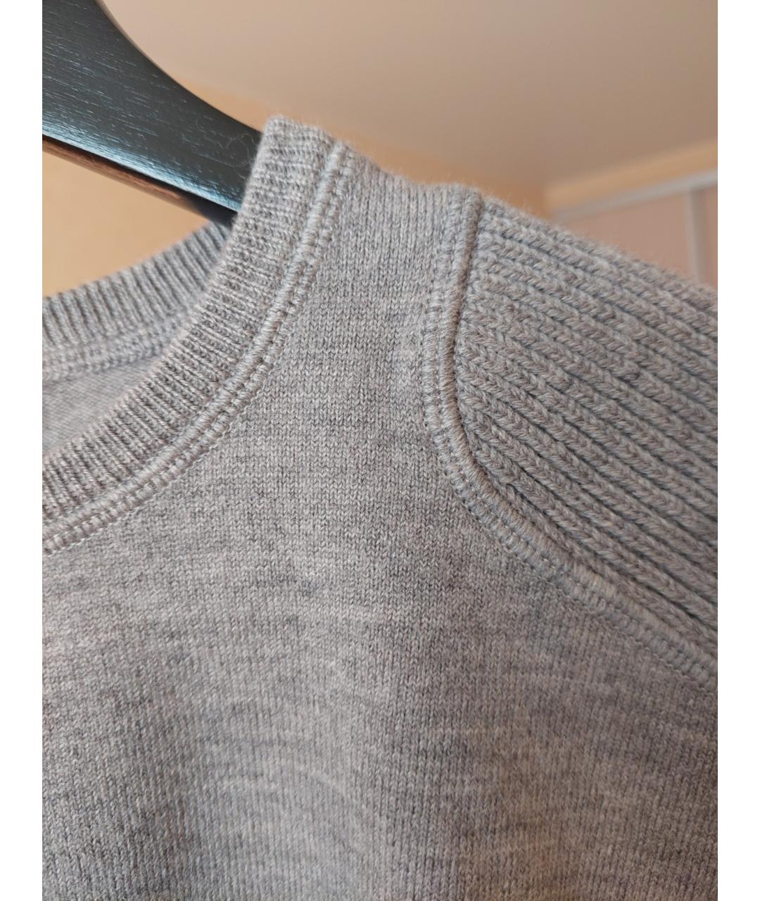 NEIL BARRETT Серый шерстяной джемпер / свитер, фото 4