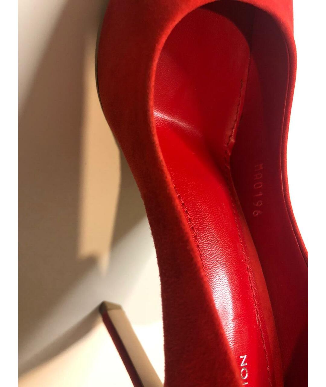 LOUIS VUITTON PRE-OWNED Красные замшевые туфли, фото 5