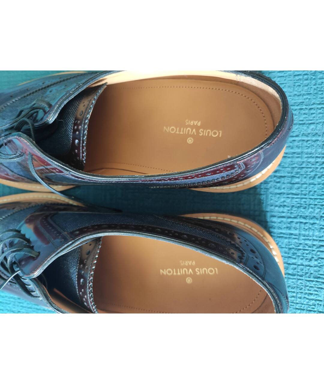 LOUIS VUITTON PRE-OWNED Бордовые кожаные туфли, фото 9
