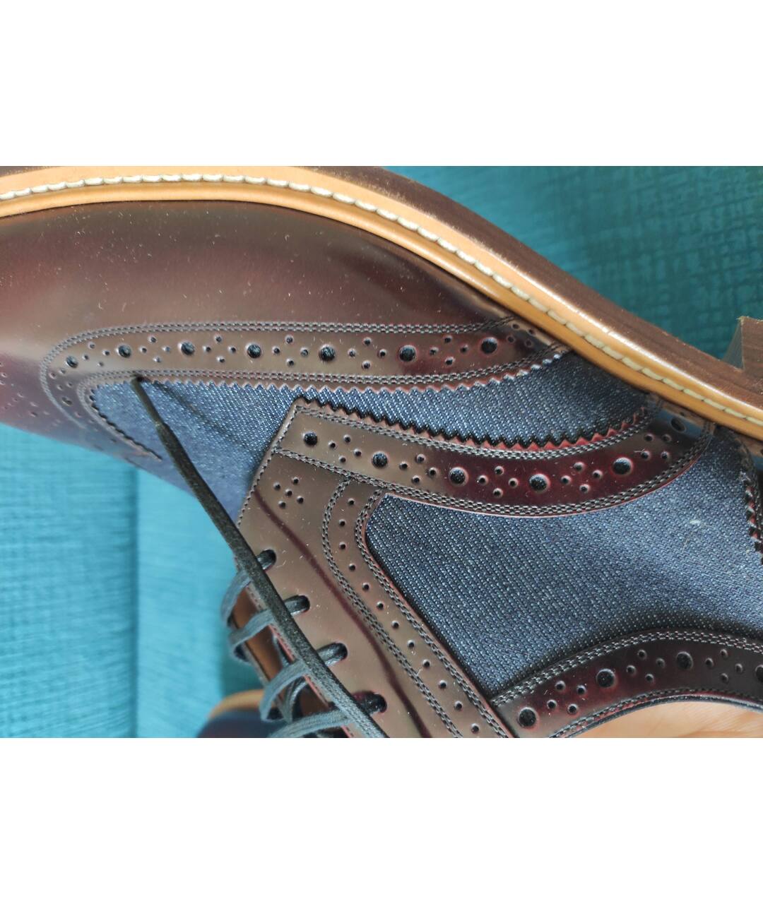 LOUIS VUITTON PRE-OWNED Бордовые кожаные туфли, фото 7