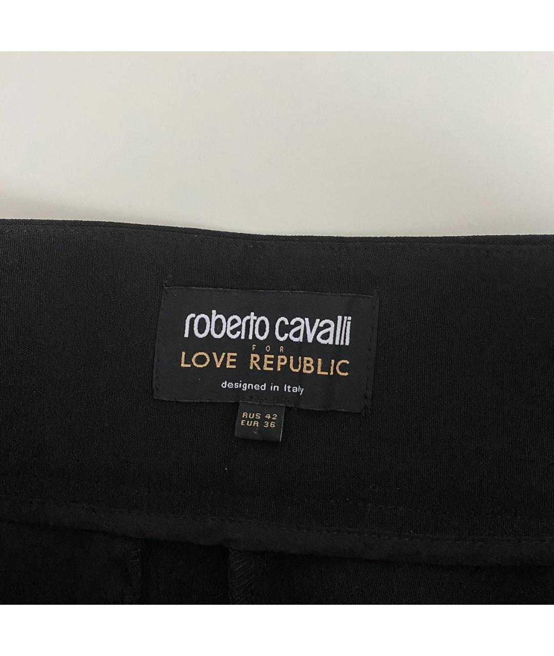 ROBERTO CAVALLI Черные брюки широкие, фото 5