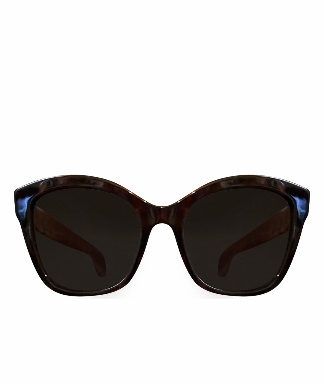 DOLCE&GABBANA Коричневые пластиковые солнцезащитные очки, фото 1