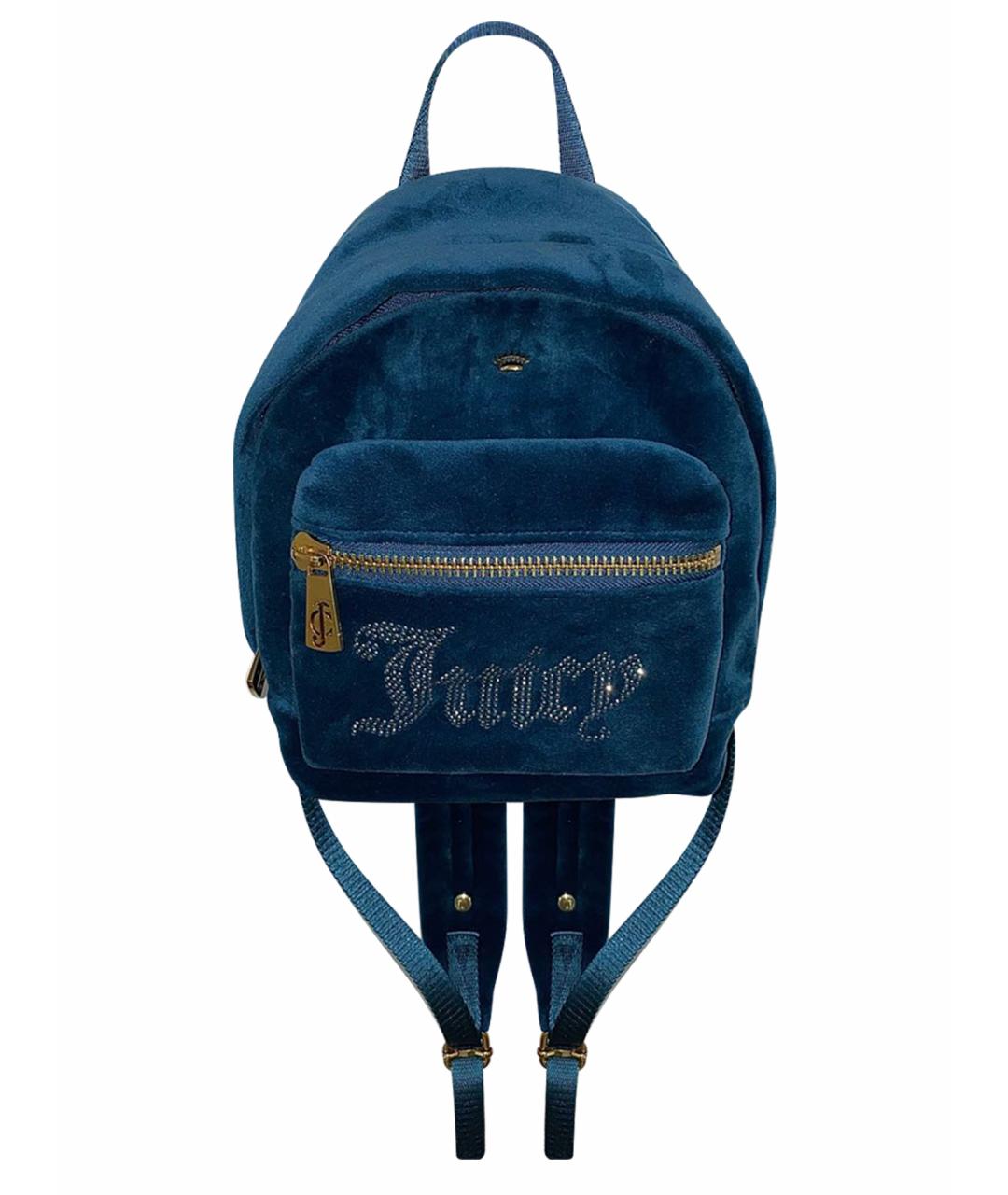 JUICY COUTURE Синий замшевый рюкзак, фото 1