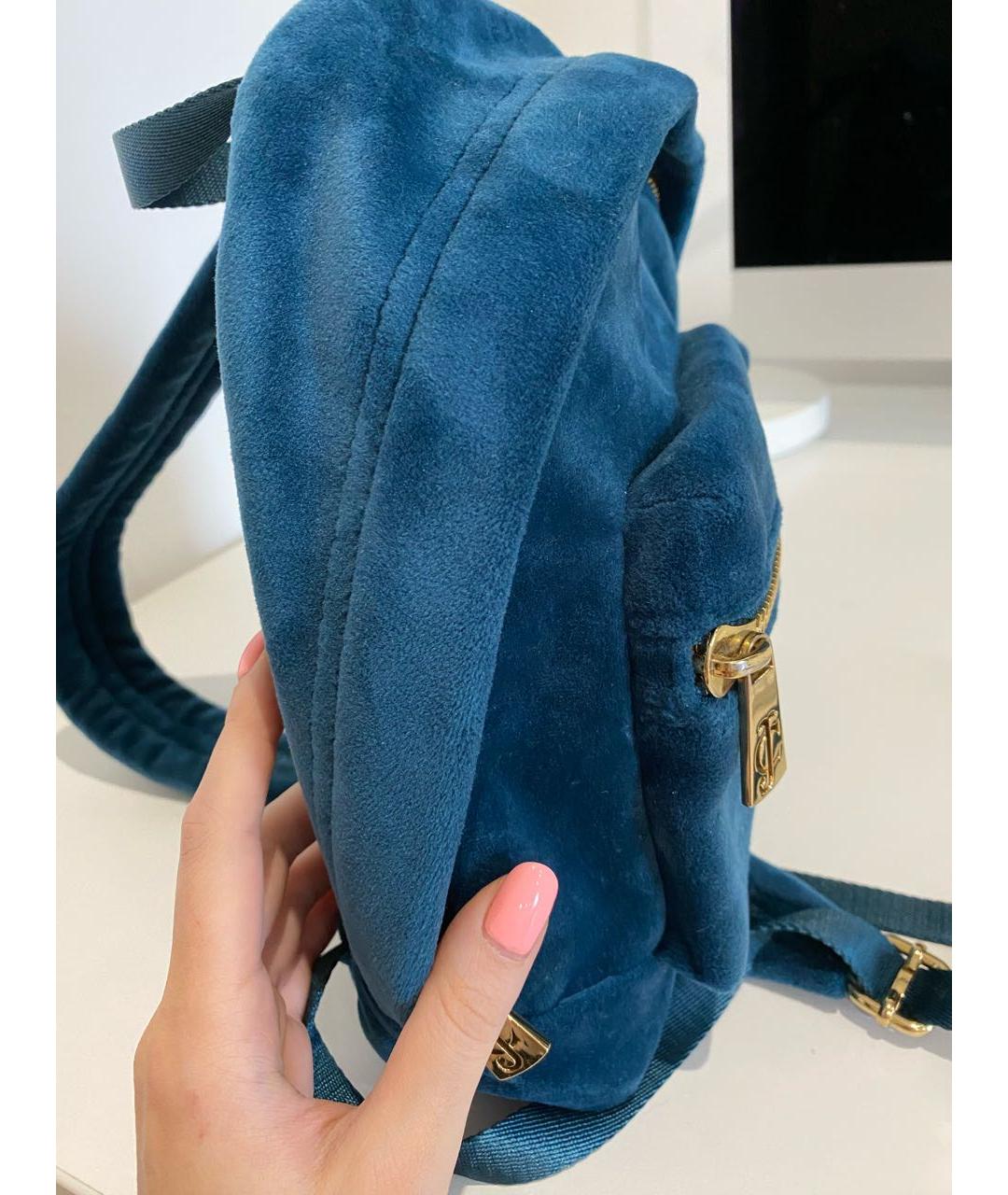 JUICY COUTURE Синий замшевый рюкзак, фото 3