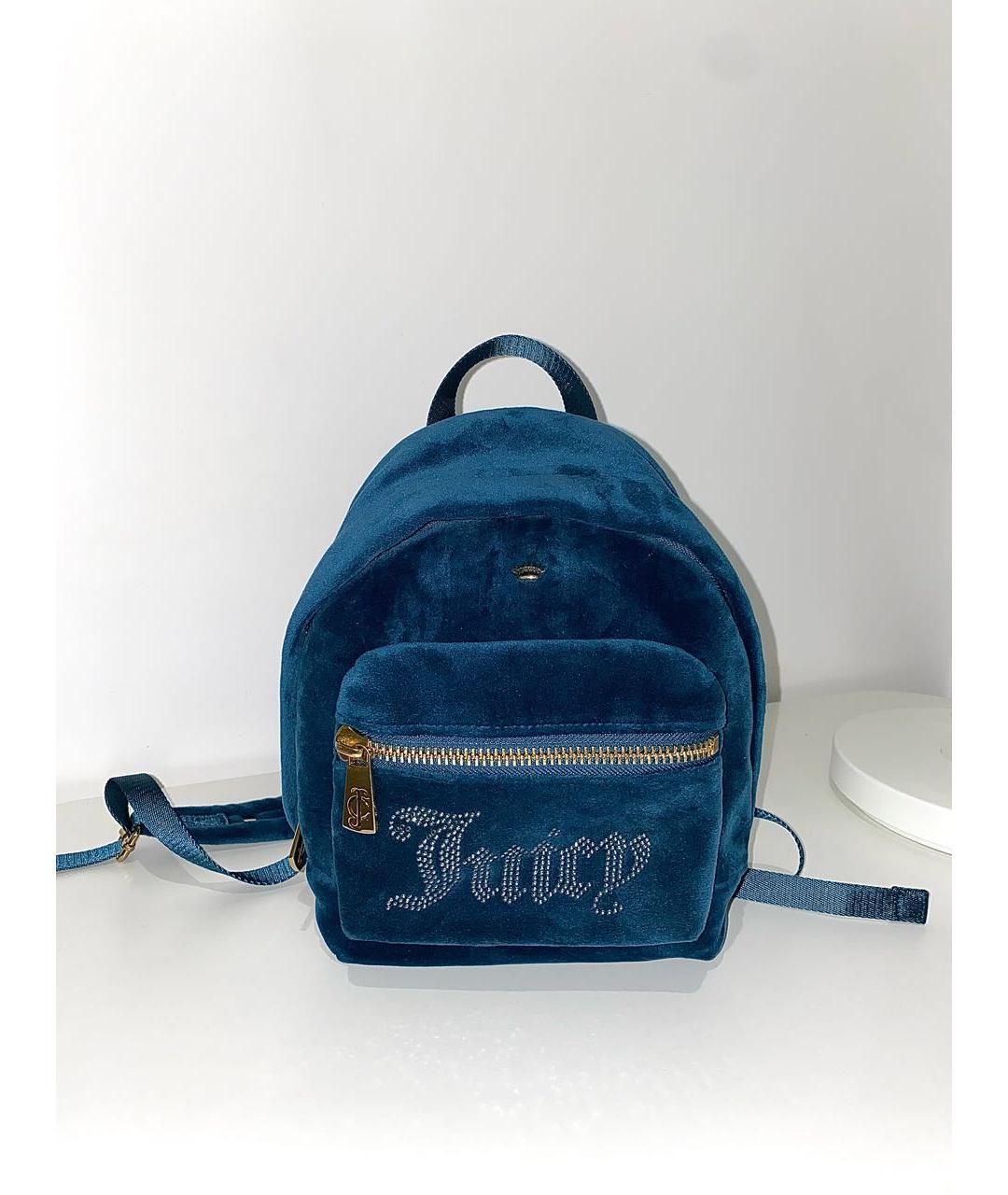 JUICY COUTURE Синий замшевый рюкзак, фото 2