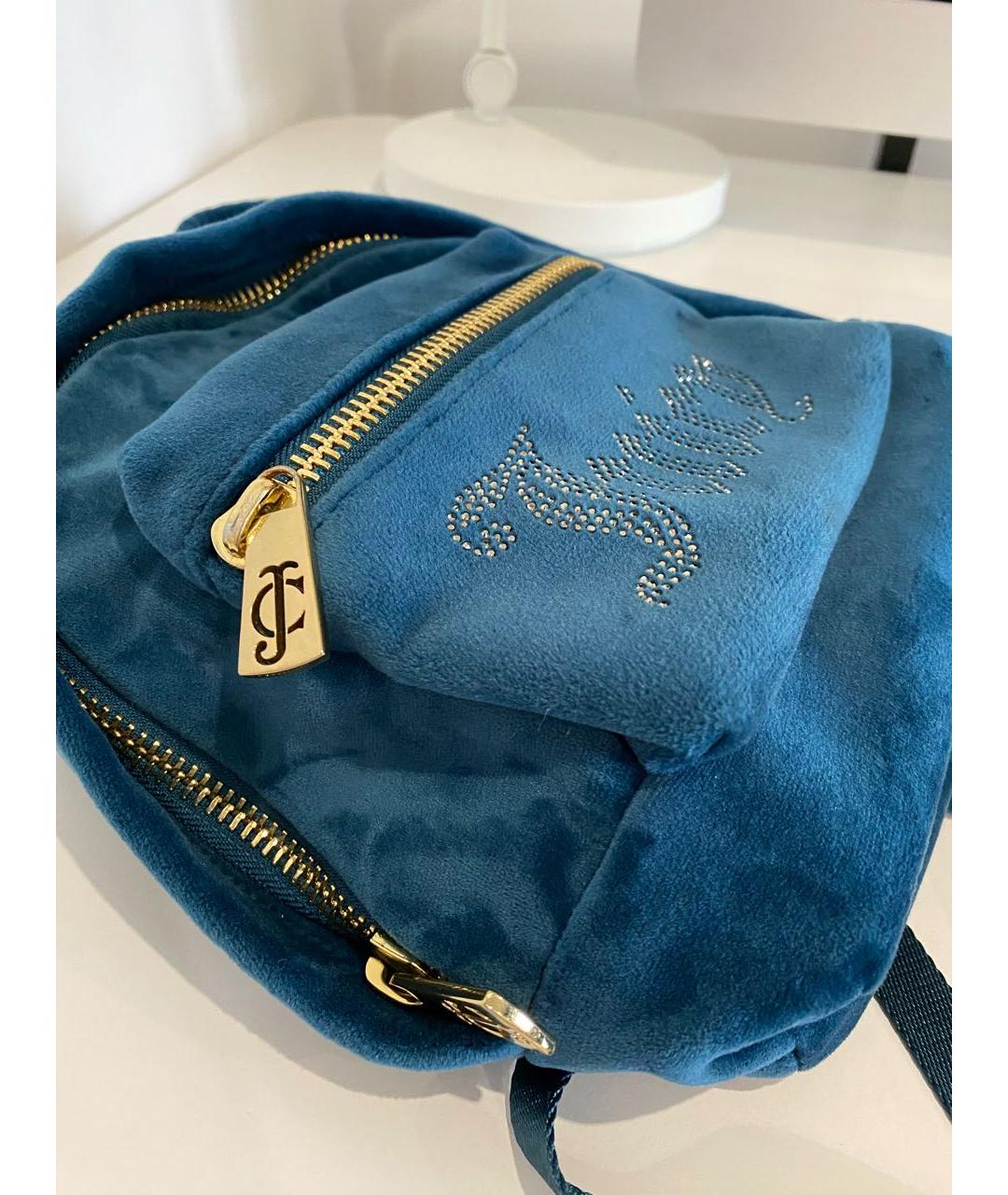 JUICY COUTURE Синий замшевый рюкзак, фото 6