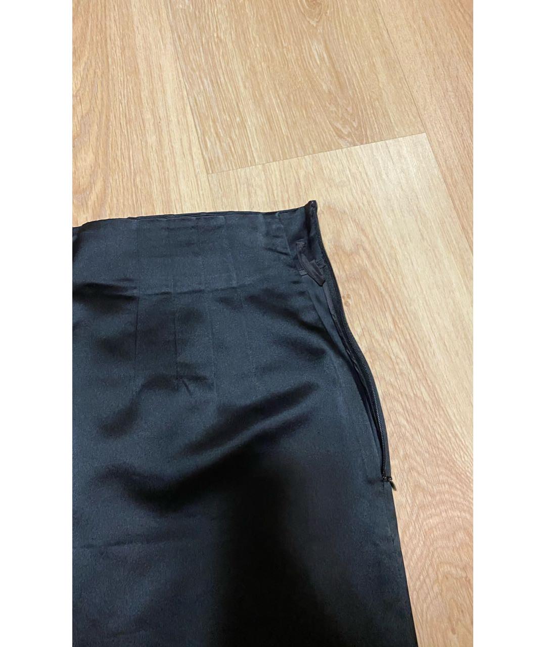 PRADA Черная шелковая юбка мини, фото 2