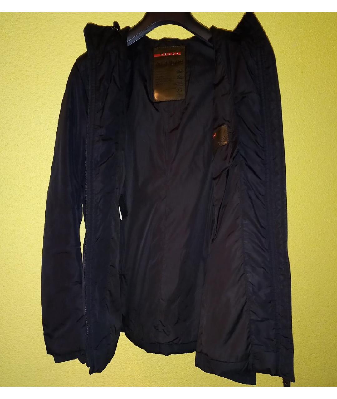 PRADA Черная полиэстеровая куртка, фото 4