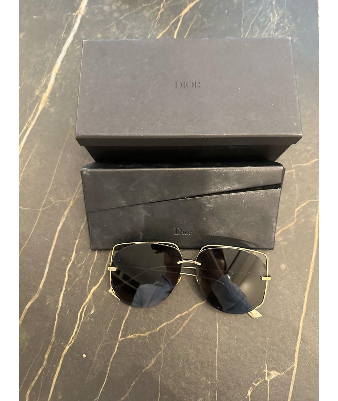 CHRISTIAN DIOR PRE-OWNED Темно-синие металлические солнцезащитные очки, фото 8