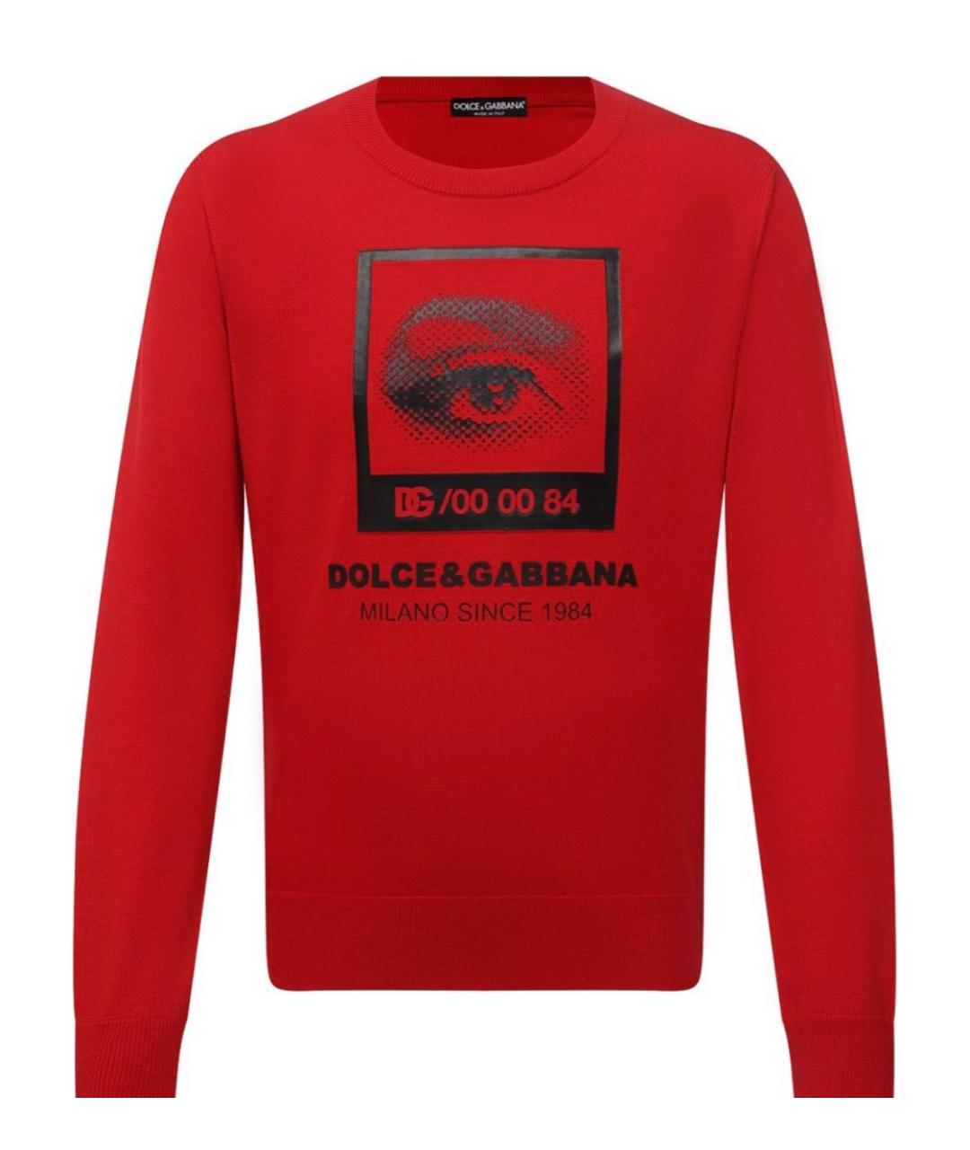 DOLCE&GABBANA Красный шерстяной джемпер / свитер, фото 1