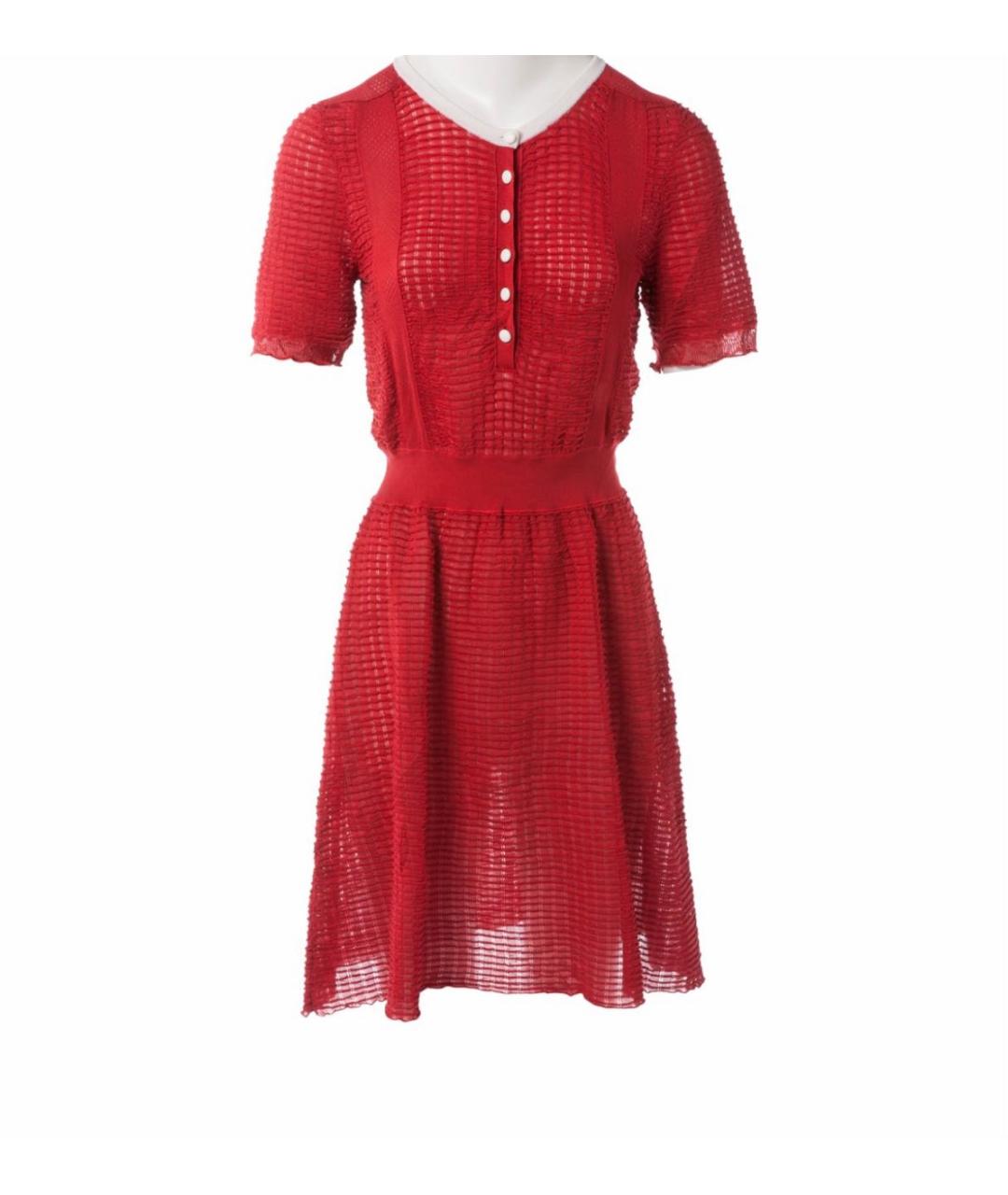 LOUIS VUITTON PRE-OWNED Красное шелковое повседневное платье, фото 1
