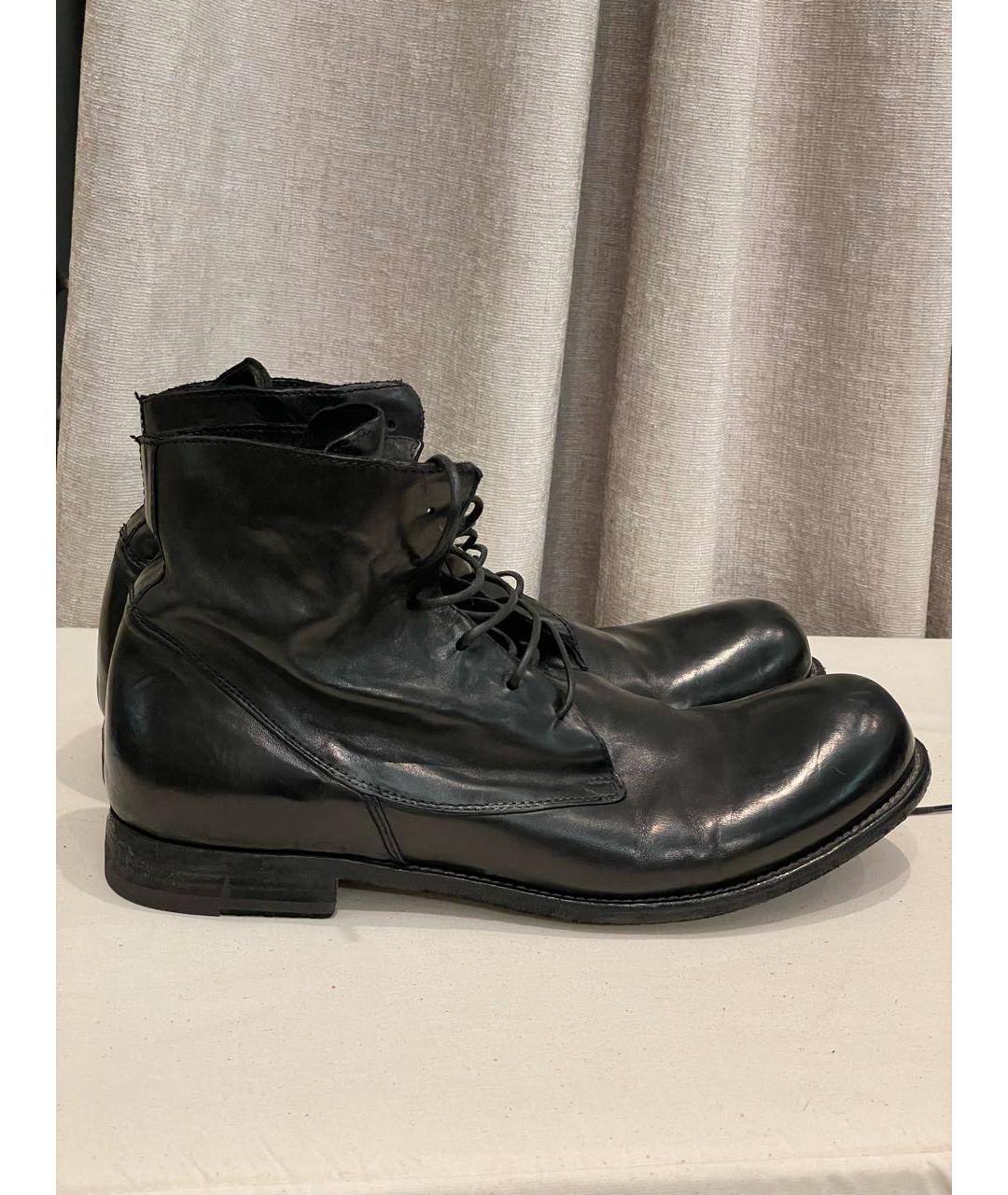 OFFICINE CREATIVE Черные кожаные высокие ботинки, фото 6