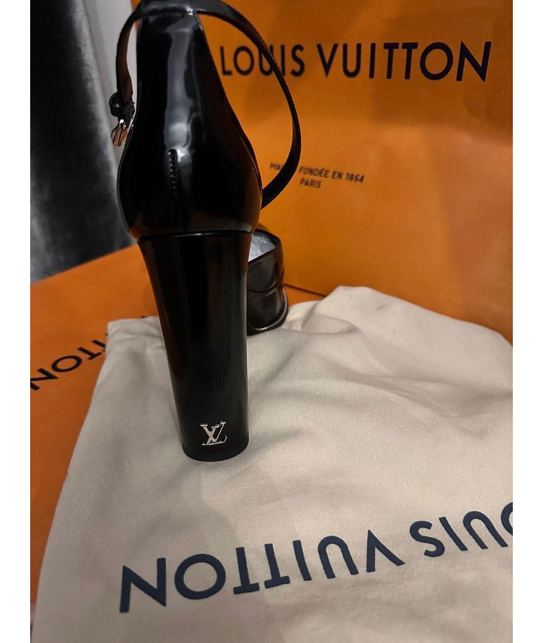 LOUIS VUITTON Черные туфли из лакированной кожи, фото 3
