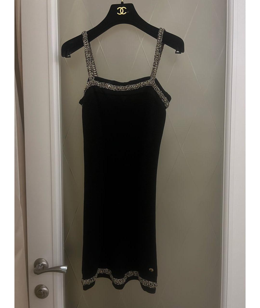 CHANEL PRE-OWNED Черное коктейльное платье, фото 6