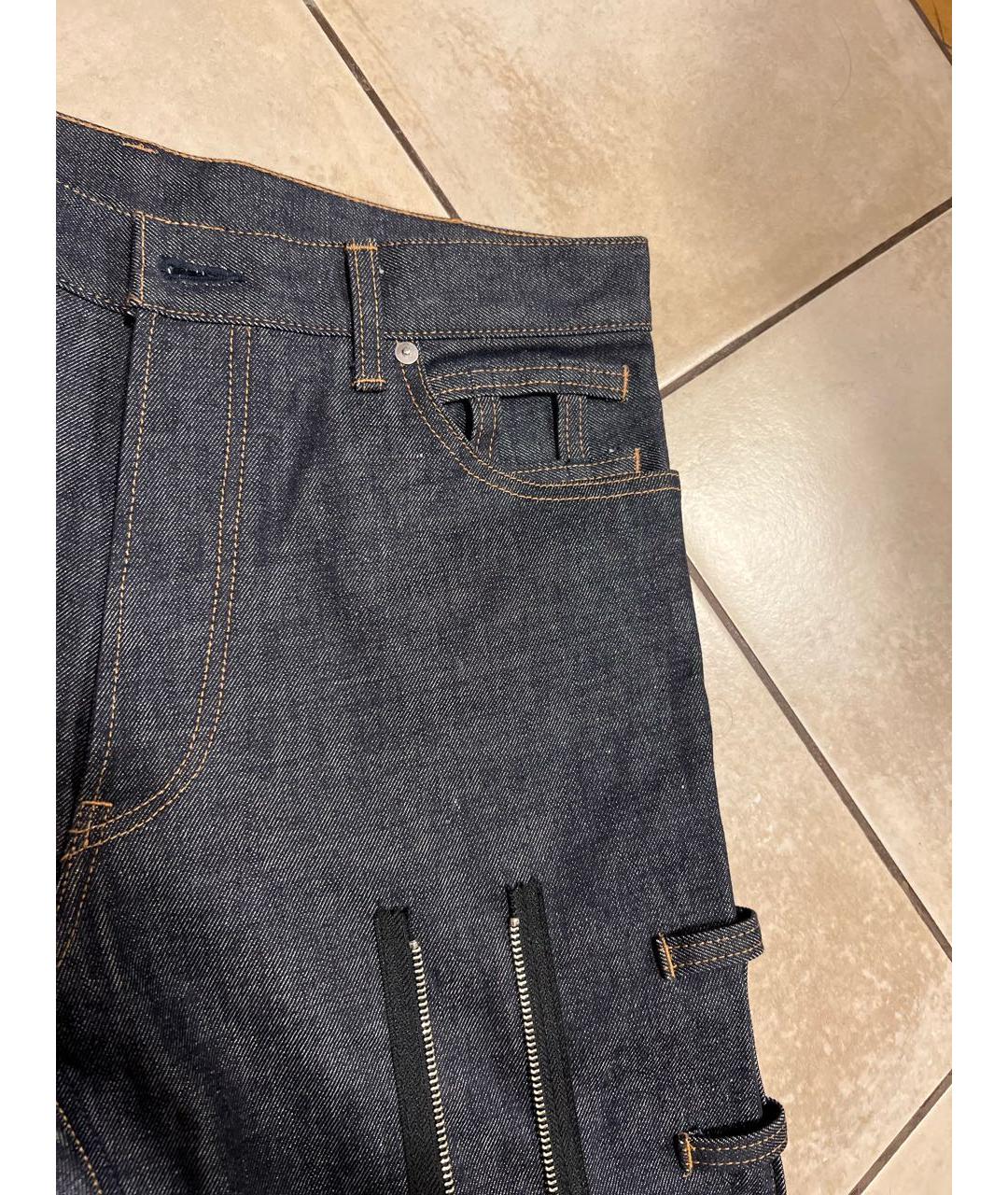 TAKAHIROMIYASHITA THE SOLOIST Темно-синие хлопковые прямые джинсы, фото 4