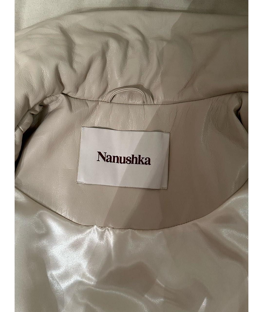 NANUSHKA Бежевая полиэстеровая куртка, фото 3