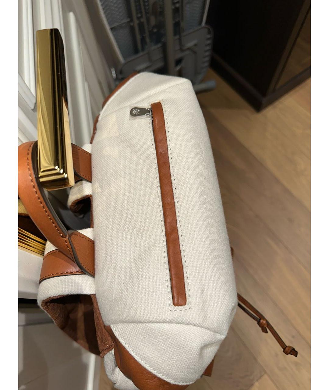 BRUNELLO CUCINELLI Белый тканевый рюкзак, фото 4