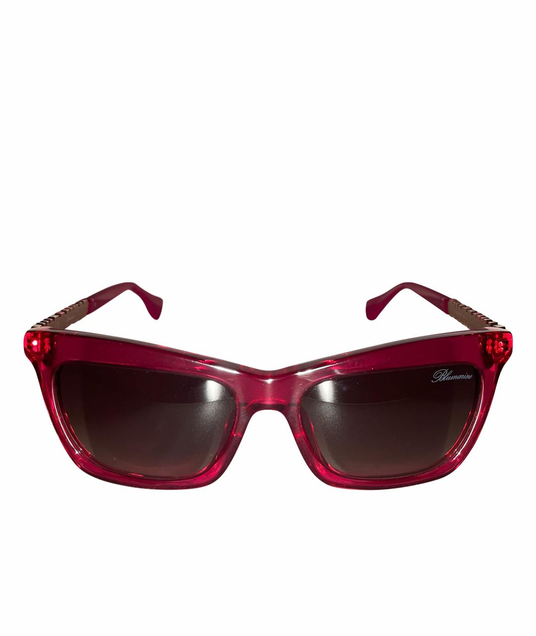 BLUMARINE Красные пластиковые солнцезащитные очки, фото 1