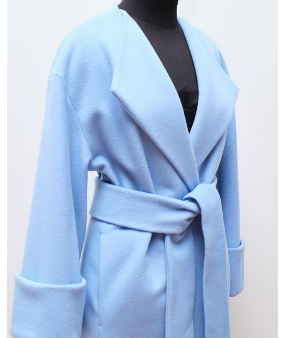 EDEM Голубое шерстяное пальто, фото 2