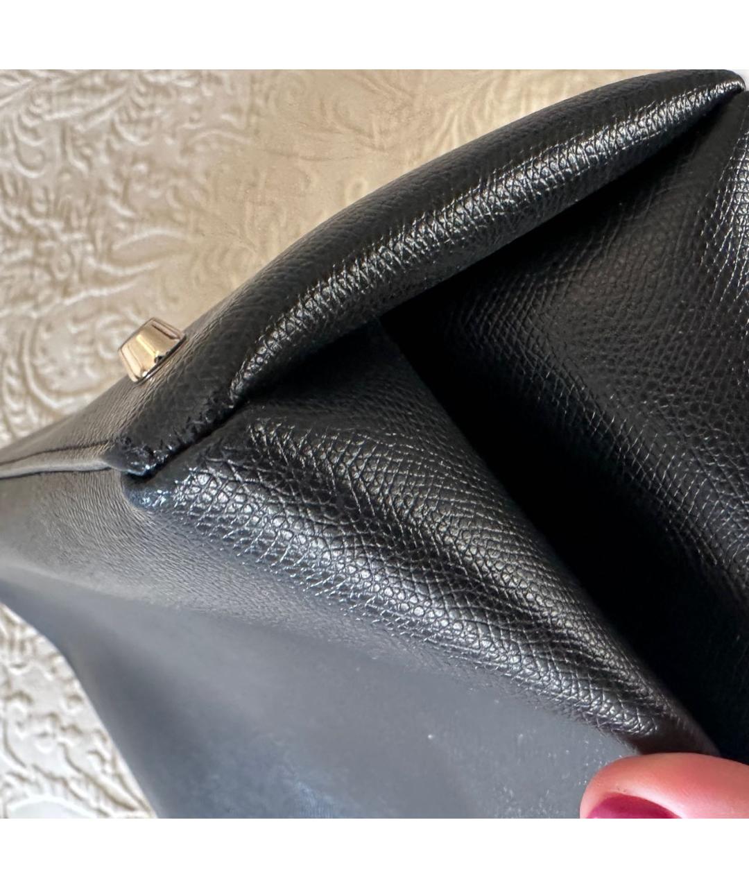 FURLA Черная кожаная сумка тоут, фото 3