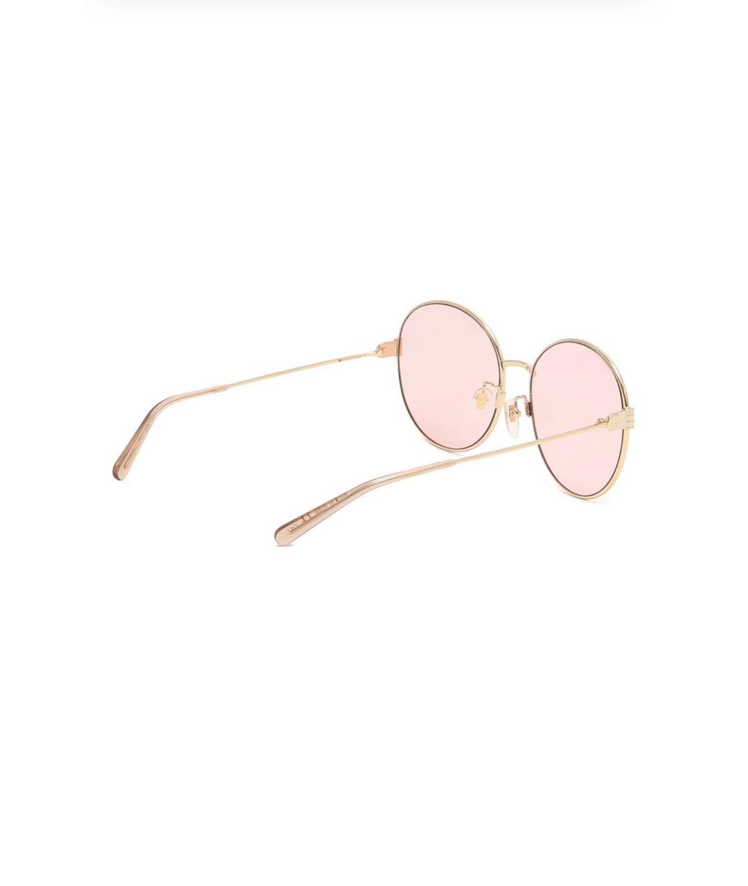 GUCCI Розовые металлические солнцезащитные очки, фото 4