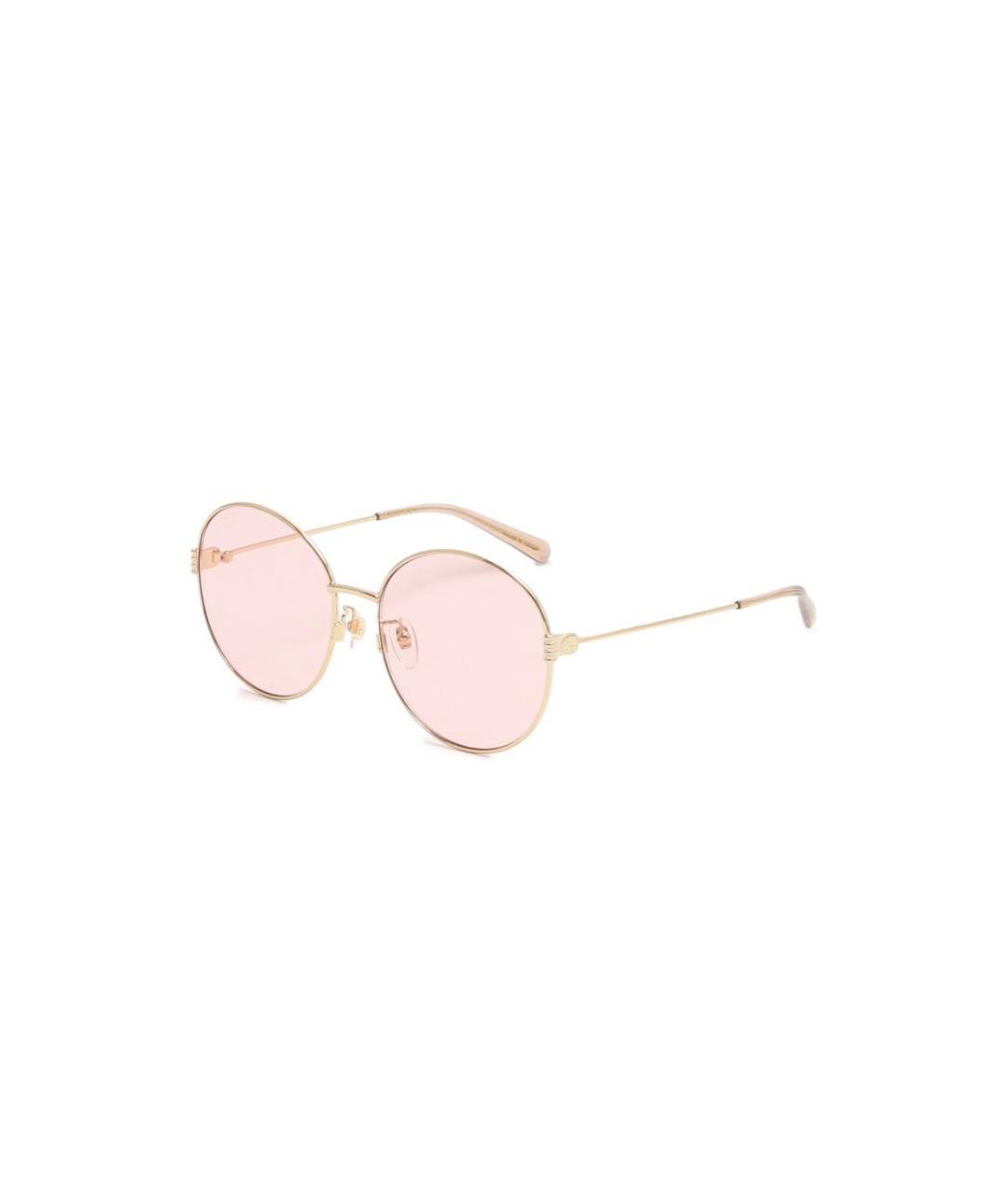 GUCCI Розовые металлические солнцезащитные очки, фото 3
