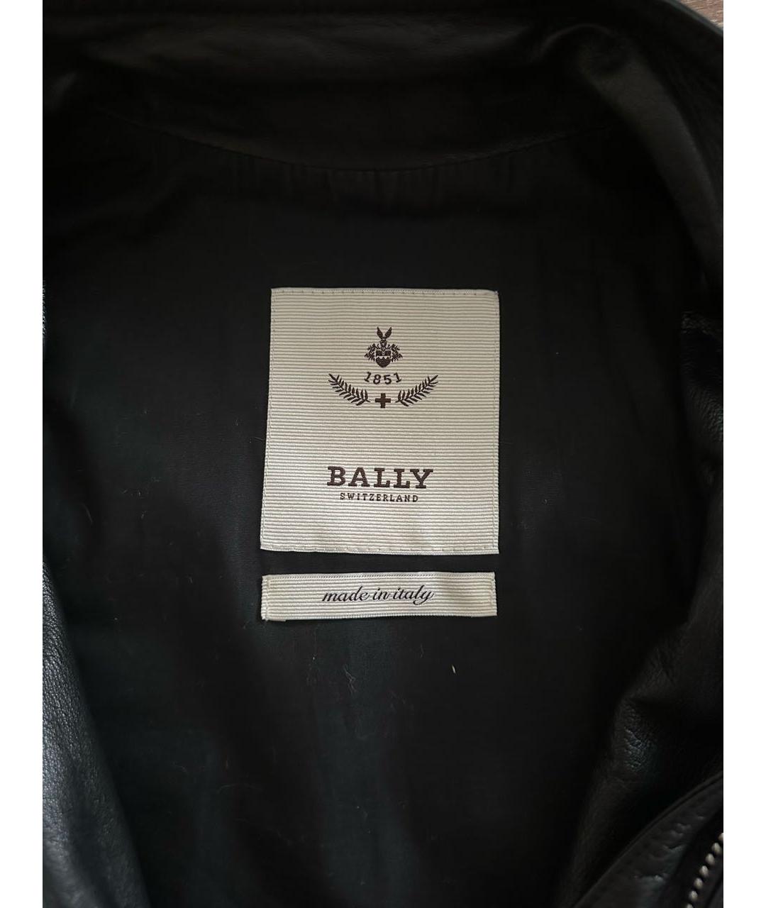 BALLY Черная кожаная куртка, фото 5