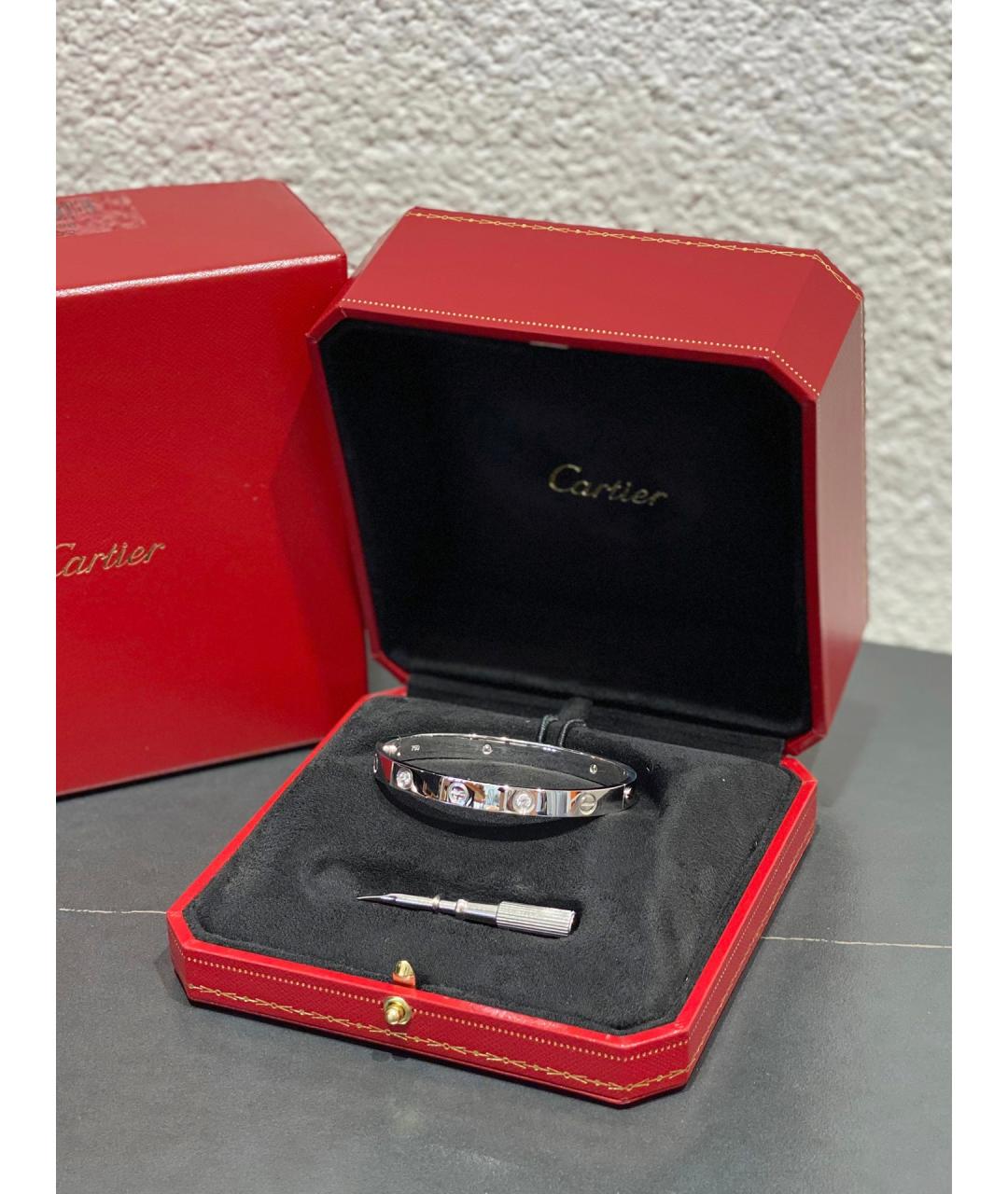 CARTIER Белый браслет из белого золота, фото 3