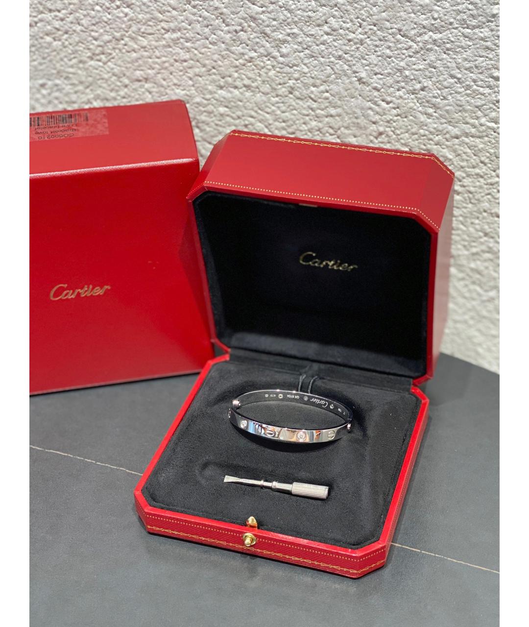 CARTIER Белый браслет из белого золота, фото 8