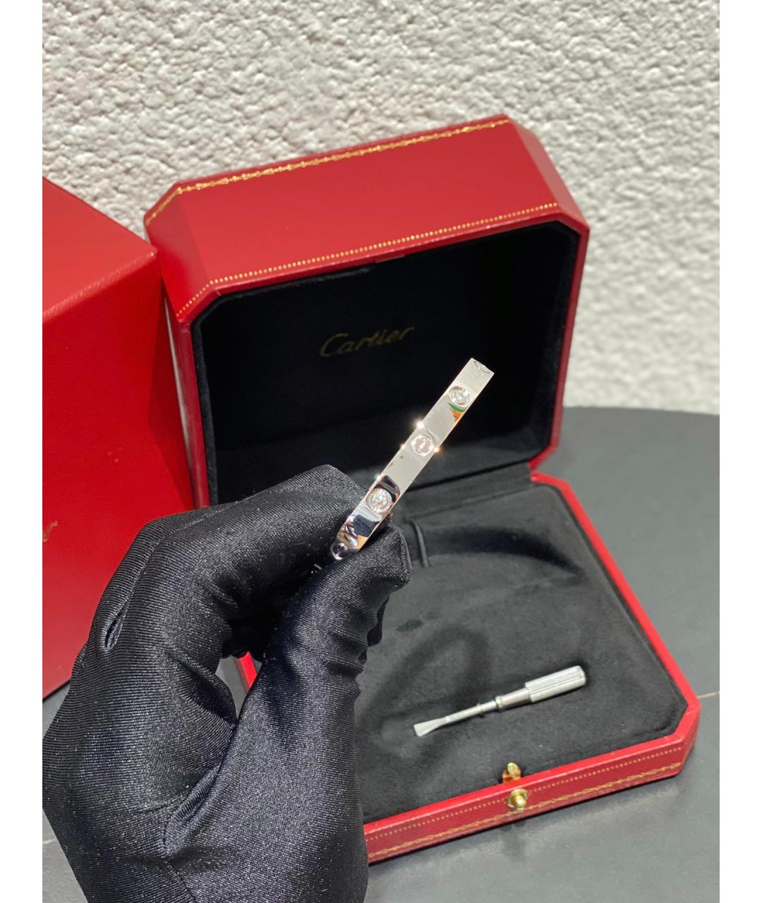 CARTIER Белый браслет из белого золота, фото 4