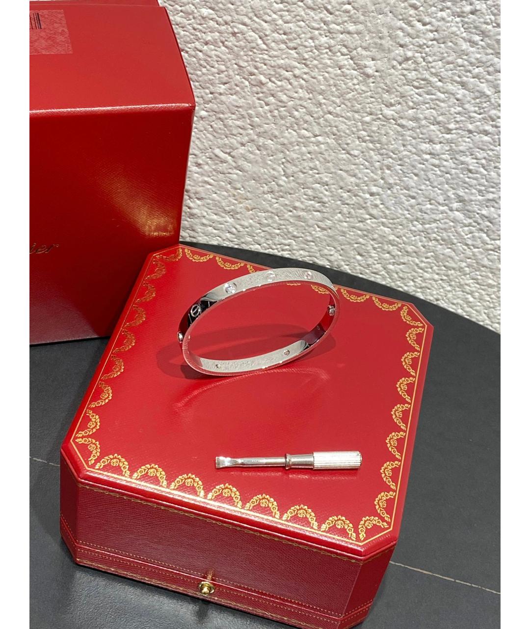 CARTIER Белый браслет из белого золота, фото 5
