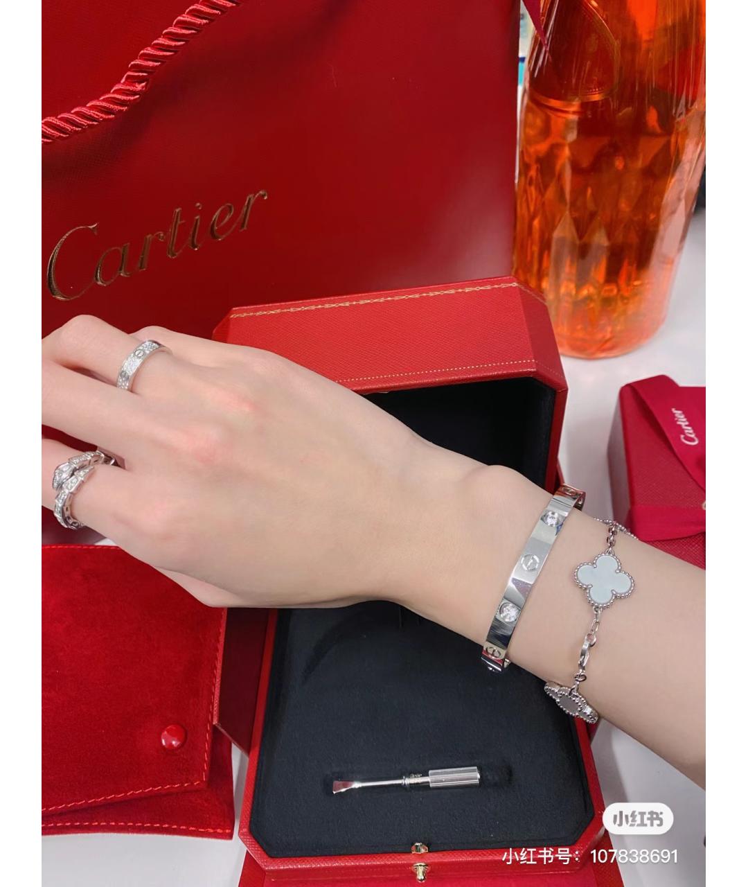 CARTIER Белый браслет из белого золота, фото 7