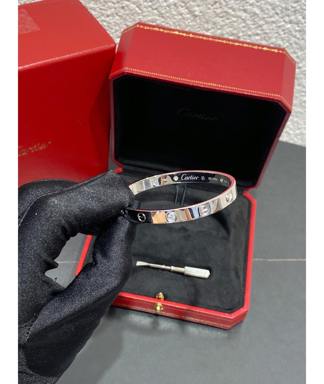 CARTIER Белый браслет из белого золота, фото 6