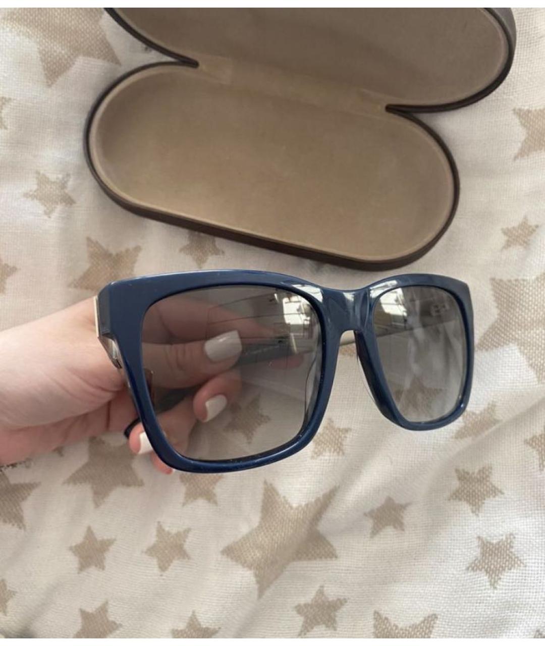MAX MARA Темно-синие пластиковые солнцезащитные очки, фото 5