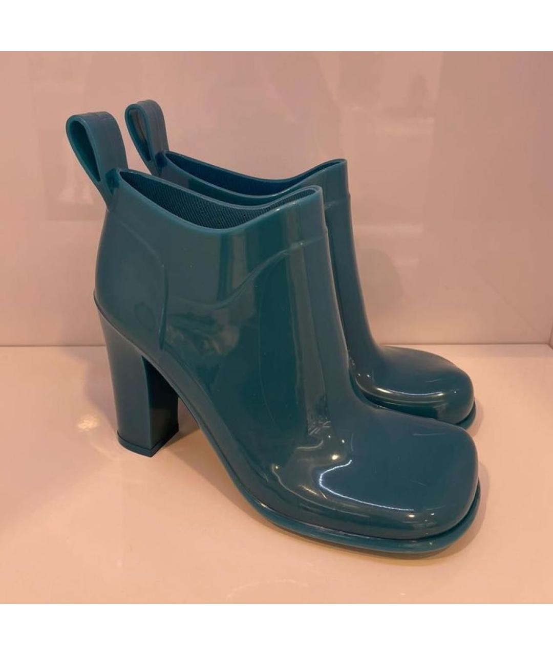 BOTTEGA VENETA Бирюзовые ботинки, фото 3