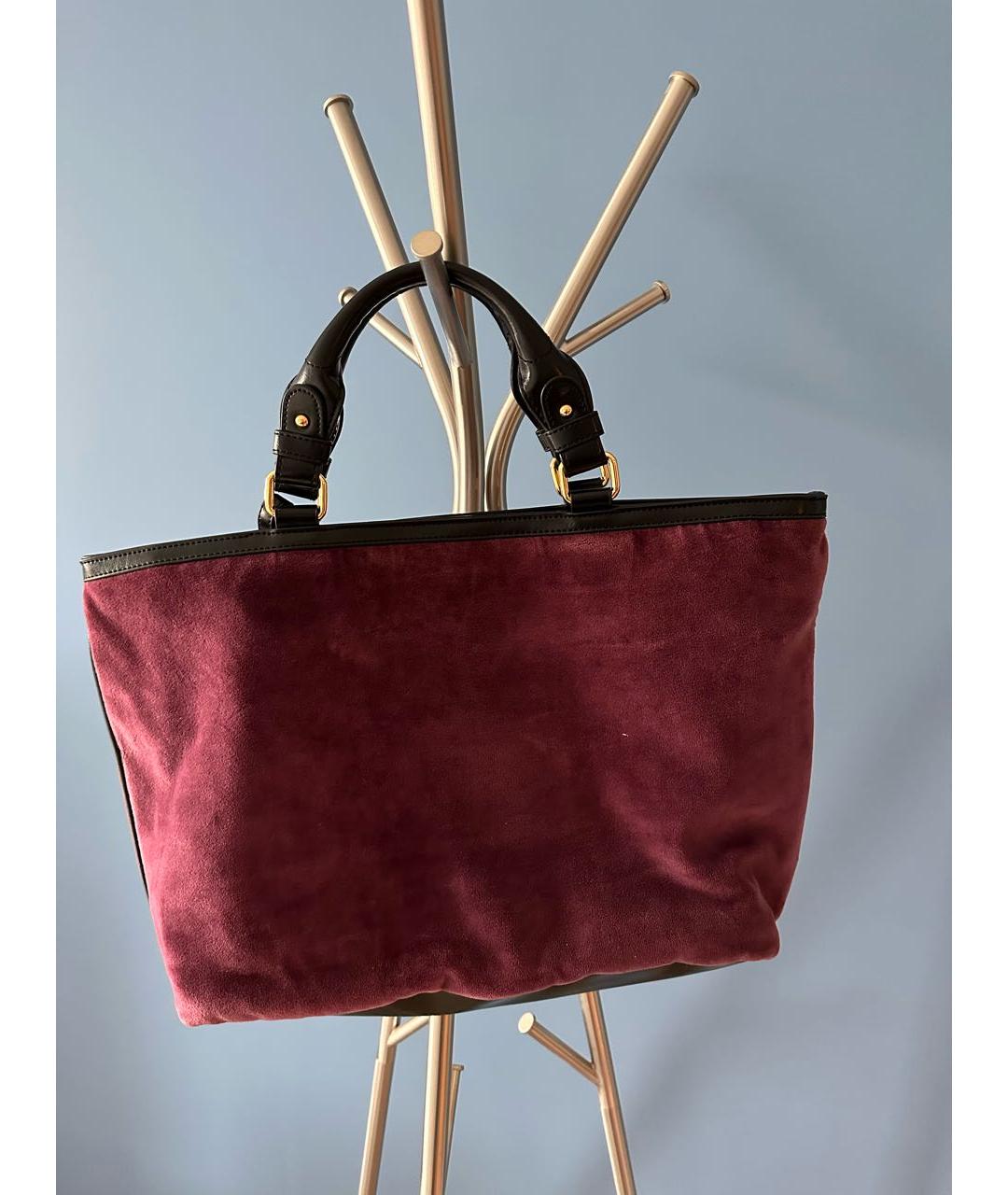 JUICY COUTURE Фиолетовая бархатная сумка тоут, фото 3